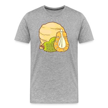Jackfruit crème glacée crème glacée crème glacée crème glacée boule de glace - T-shirt bio Premium Homme - gris chiné - Devant - Damien (186cm)