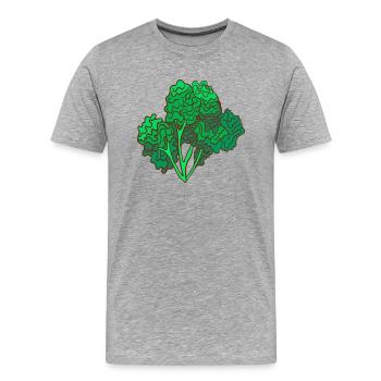 kale brown cabbage Cabbage Cabbage - Men's Premium Organic T-Shirt - heather grey - Front - Damien (186cm)