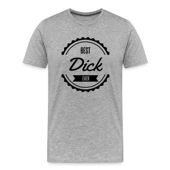 best dick richard - T-shirt bio Premium Homme - gris chiné - Devant - Damien (186cm)