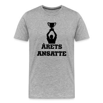 employé de l'année - T-shirt bio Premium Homme - gris chiné - Devant - Damien (186cm)