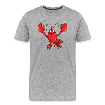 homard - T-shirt bio Premium Homme - gris chiné - Devant - Damien (186cm)
