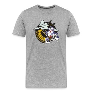 Tomcat - Jolly Rogers Forever - T-shirt bio Premium Homme - gris chiné - Devant - Damien (186cm)