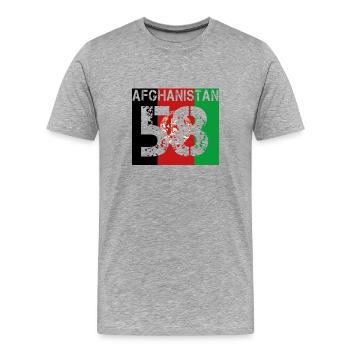 AFGHANISTAN Football club team party em wm 58 - T-shirt bio Premium Homme - gris chiné - Devant - Damien (186cm)