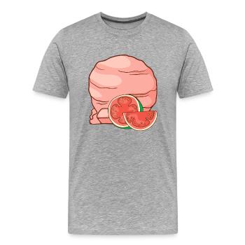 Glace à la goyave crème glacée crème glacée crème glacée boule de glace - T-shirt bio Premium Homme - gris chiné - Devant - Damien (186cm)