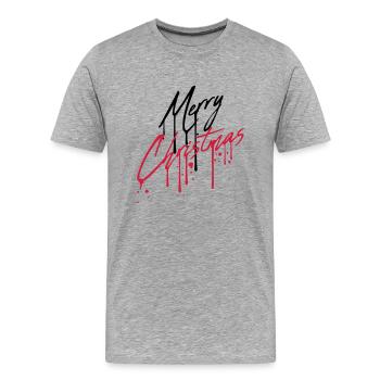 drop graffiti design cool have a merry christma - Men's Premium Organic T-Shirt - heather grey - Front - Damien (186cm)