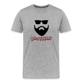 Bartman - Men's Premium Organic T-Shirt - heather grey - Front - Damien (186cm)