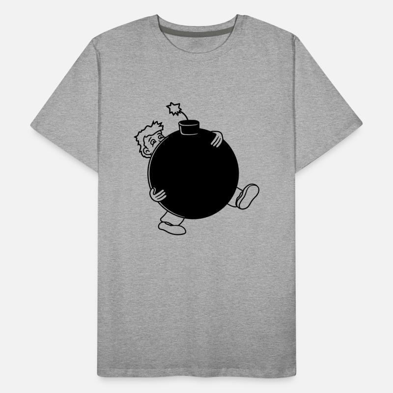 explosion bomb explode tnt dynamite dangerous Men's Premium Organic T-Shirt