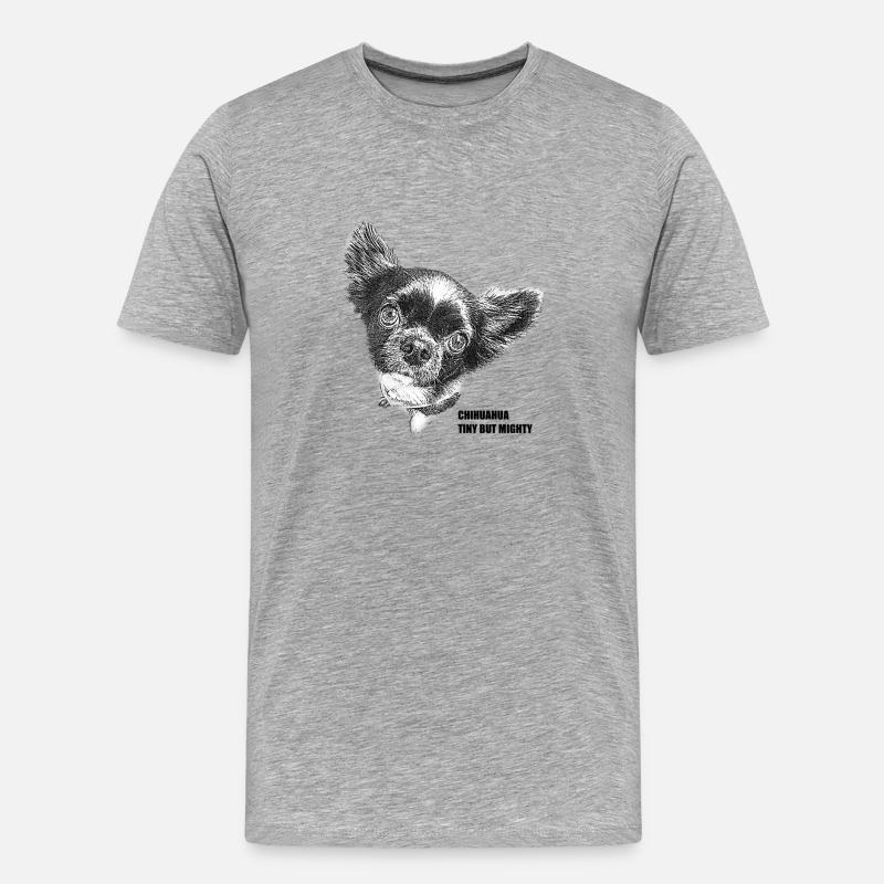 tiny but mighty - Männer Premium Bio T-Shirt - Grau meliert