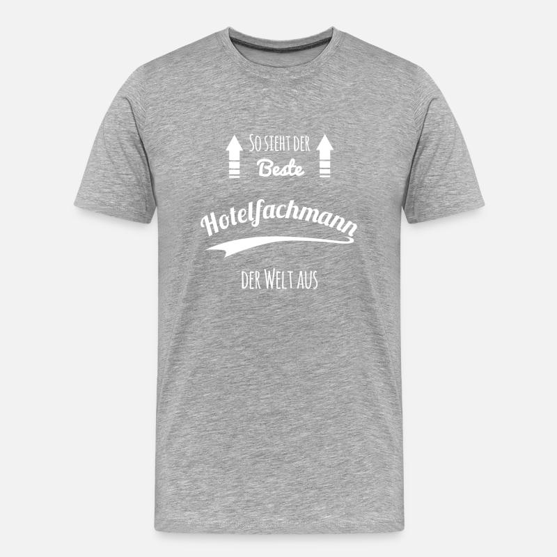 Hotelfachmann - Männer Premium Bio T-Shirt - Grau meliert