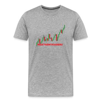 NextGenTraders - Männer Premium Bio T-Shirt - Grau meliert - Vorne - Damien (186cm)