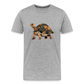 Turtle - Men's Premium Organic T-Shirt - heather grey - Front - Damien (186cm)