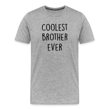 Der coolste Bruder aller Zeiten - Männer Premium Bio T-Shirt - Grau meliert - Vorne - Damien (186cm)