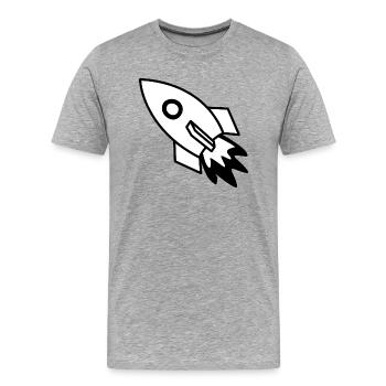 noir fusée - T-shirt bio Premium Homme - gris chiné - Devant - Damien (186cm)