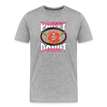 Donut party - T-shirt bio Premium Homme - gris chiné - Devant - Damien (186cm)