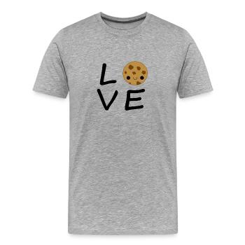 Keks Love - Männer Premium Bio T-Shirt - Grau meliert - Vorne - Damien (186cm)