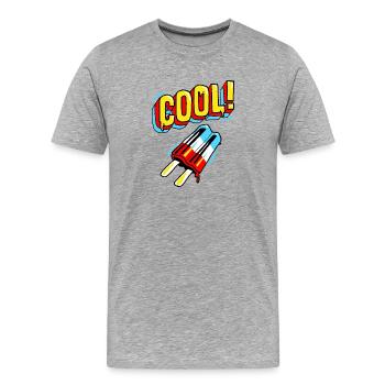 JR Cool - Männer Premium Bio T-Shirt - Grau meliert - Vorne - Damien (186cm)