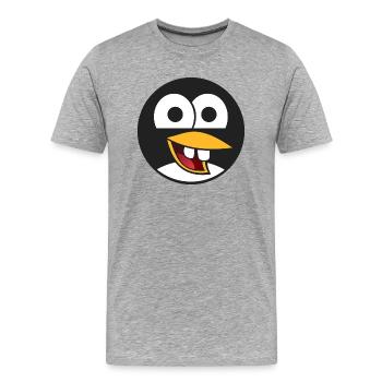 manchot - T-shirt bio Premium Homme - gris chiné - Devant - Damien (186cm)