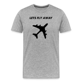 allons-nous en - T-shirt bio Premium Homme - gris chiné - Devant - Damien (186cm)