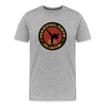 Ju-Jutsu - Männer Premium Bio T-Shirt - Grau meliert - Vorne - Damien (186cm)