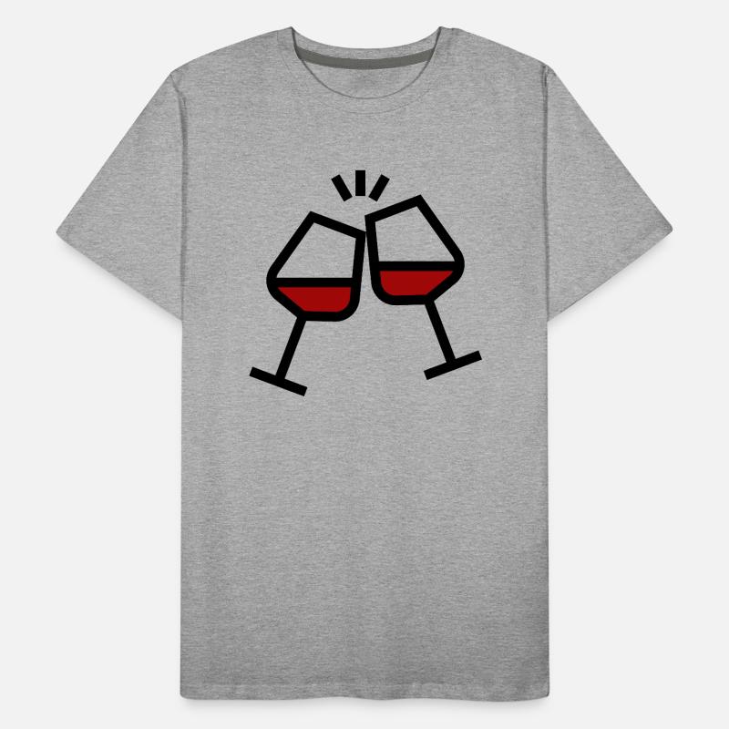 Prost mit Weingläsern Männer Premium Bio T-Shirt