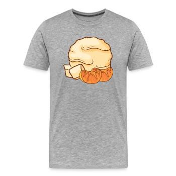 Crème glacée mandarine crème glacée crème glacée crème glacée crème glacée - T-shirt bio Premium Homme - gris chiné - Devant - Damien (186cm)