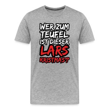 Lars Kristmas - Männer Premium Bio T-Shirt - Grau meliert - Vorne - Damien (186cm)