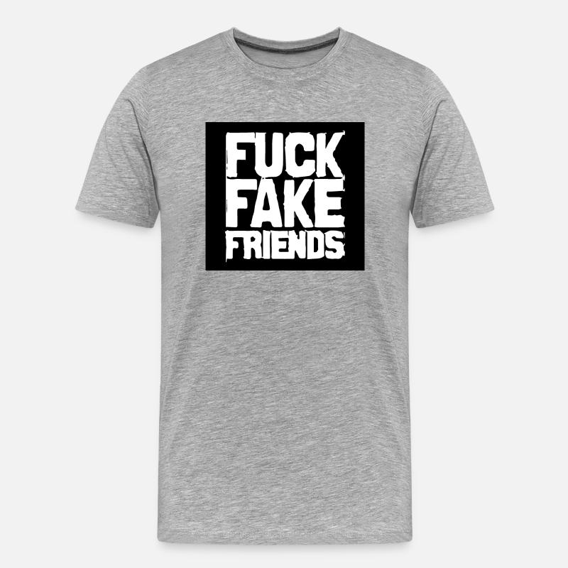 FICK - Männer Premium Bio T-Shirt - Grau meliert