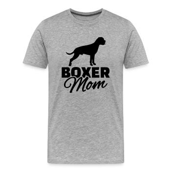 Boxer Mom - T-shirt bio Premium Homme - gris chiné - Devant - Damien (186cm)