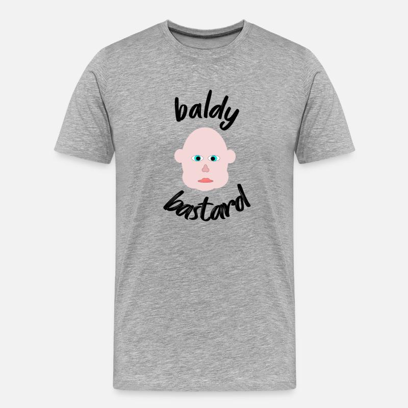 baldy Bastard - Männer Premium Bio T-Shirt - Grau meliert