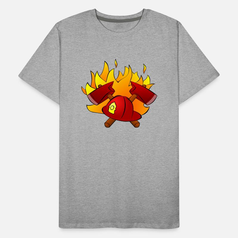 feu de pompier pompier pompier camion de pompier T-shirt bio Premium Homme