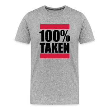 balken 100 pour cent taken pardon amour amour p - T-shirt bio Premium Homme - gris chiné - Devant - Damien (186cm)