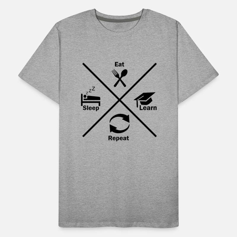 Learn learn sleep cramming gift idea Men's Premium Organic T-Shirt