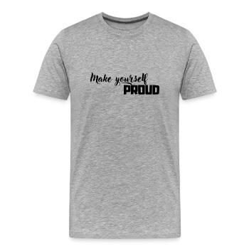 make yourself - Men's Premium Organic T-Shirt - heather grey - Front - Damien (186cm)