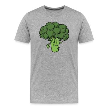 broccoli brokkoli veggie gemuese vegetables1 - Männer Premium Bio T-Shirt - Grau meliert - Vorne - Damien (186cm)