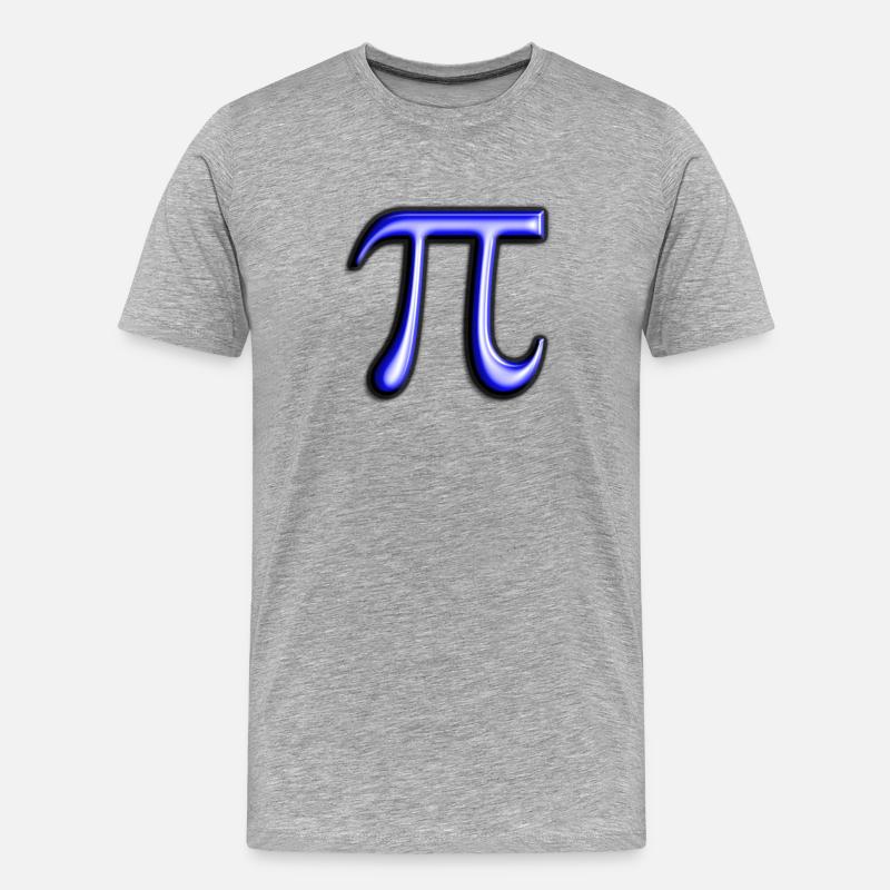 Das mathematische Pi - Männer Premium Bio T-Shirt - Grau meliert