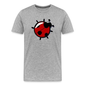 ladybug - Men's Premium Organic T-Shirt - heather grey - Front - Damien (186cm)