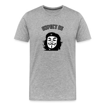 Anonymous - T-shirt bio Premium Homme - gris chiné - Devant - Damien (186cm)