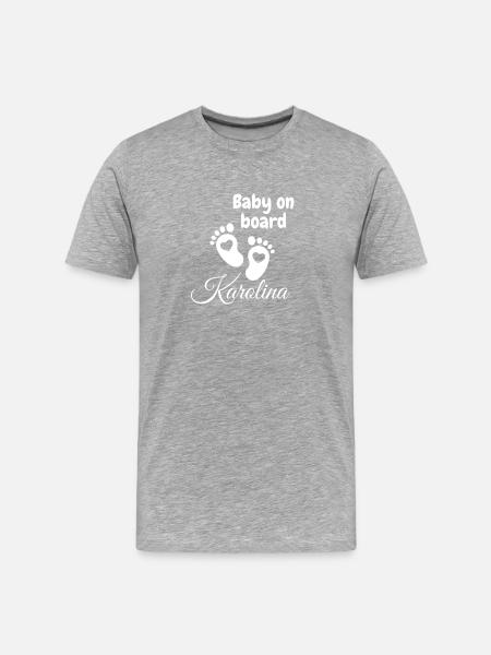 Logo Kindermode - Männer Premium Bio T-Shirt - Grau meliert