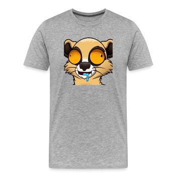 Hypnotized Meerkat - Men's Premium Organic T-Shirt - heather grey - Front - Damien (186cm)