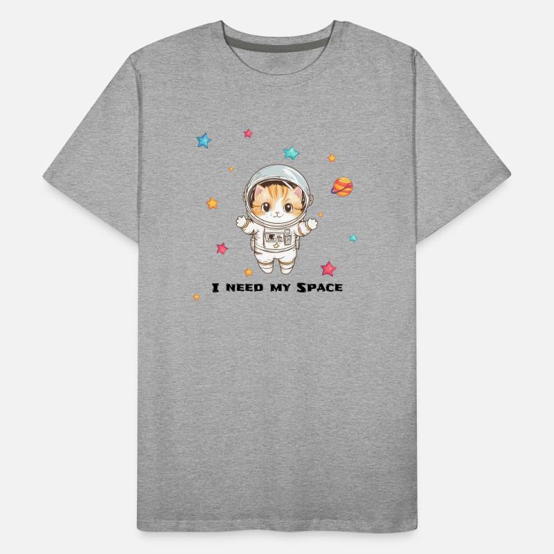Aventure de chat de l’espace T-shirt bio Premium Homme