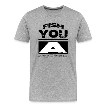 funny axolotls humor buy animation geek computer - Männer Premium Bio T-Shirt - Grau meliert - Vorne - Damien (186cm)