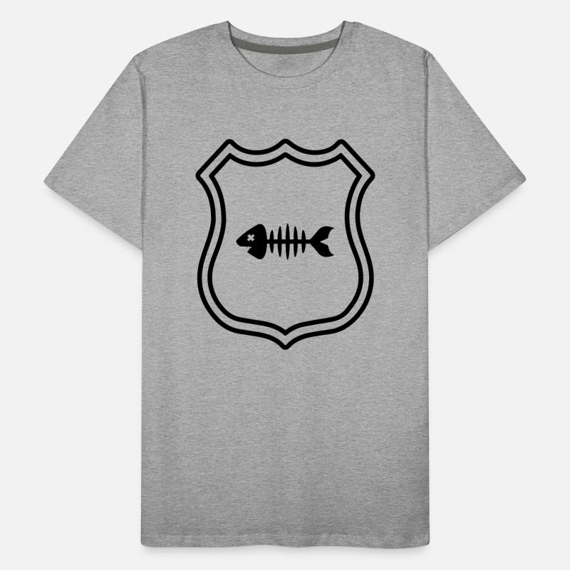 Fisch Wappen Knochen Gräte Männer Premium Bio T-Shirt