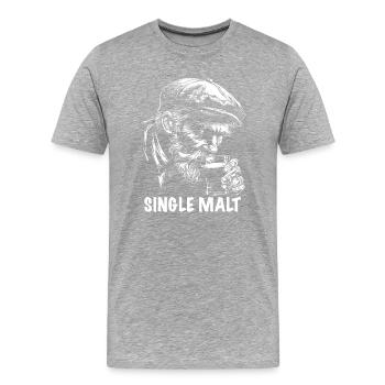 Single Malt Scotland Whisky Bestseller - Männer Premium Bio T-Shirt - Grau meliert - Vorne - Damien (186cm)
