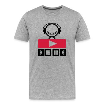 DJ - T-shirt bio Premium Homme - gris chiné - Devant - Damien (186cm)