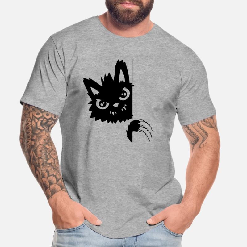Scratching Evil Cat Men's Premium Organic T-Shirt