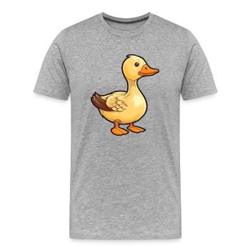 Little duck in comic style - Men's Premium Organic T-Shirt - heather grey - Front - Damien (186cm)