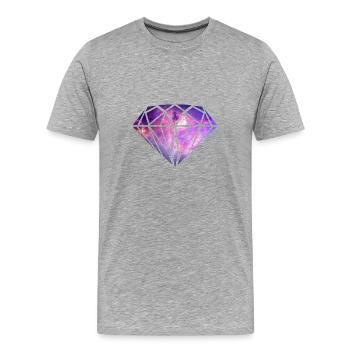 Diamant Diamant - Männer Premium Bio T-Shirt - Grau meliert - Vorne - Damien (186cm)