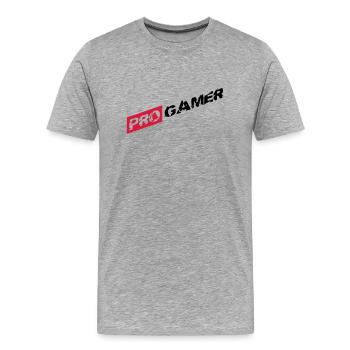 eSport Pro Gamer - T-shirt bio Premium Homme - gris chiné - Devant - Damien (186cm)