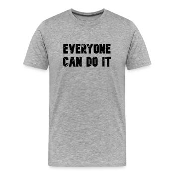 Motivation - Men's Premium Organic T-Shirt - heather grey - Front - Damien (186cm)