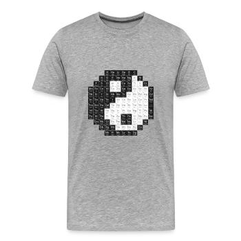 Tableau périodique - T-shirt bio Premium Homme - gris chiné - Devant - Damien (186cm)